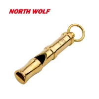 2021 New Outdoor Survival Golden Polished Pure Copper Single Airway Treble Whistle Survival kits