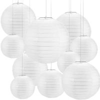 30 Pcs 4 inch-12 inch White Paper Lantern Chinese Lanterne Papier Lampion Wedding Party Halloween Christmas Event Hanging Decor Favor