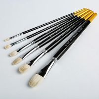 □♣ 6pcs Art Brush Round Pointed Painting Brush Wool Hair Water Color Acrylics Brush Pen pincel para pintura Art Supplies