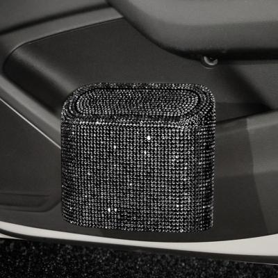 ถังขยะในรถยนต์ Bling น้ำหนักเบา Keep Clean Can Storage Garbage Grabber Car Trash Organizer For Auto