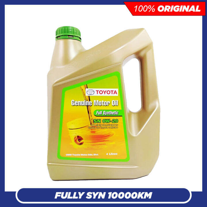 (100% Original) Toyota 0W20 SN Fully Synthetic Engine Oil (4L) Vois ...