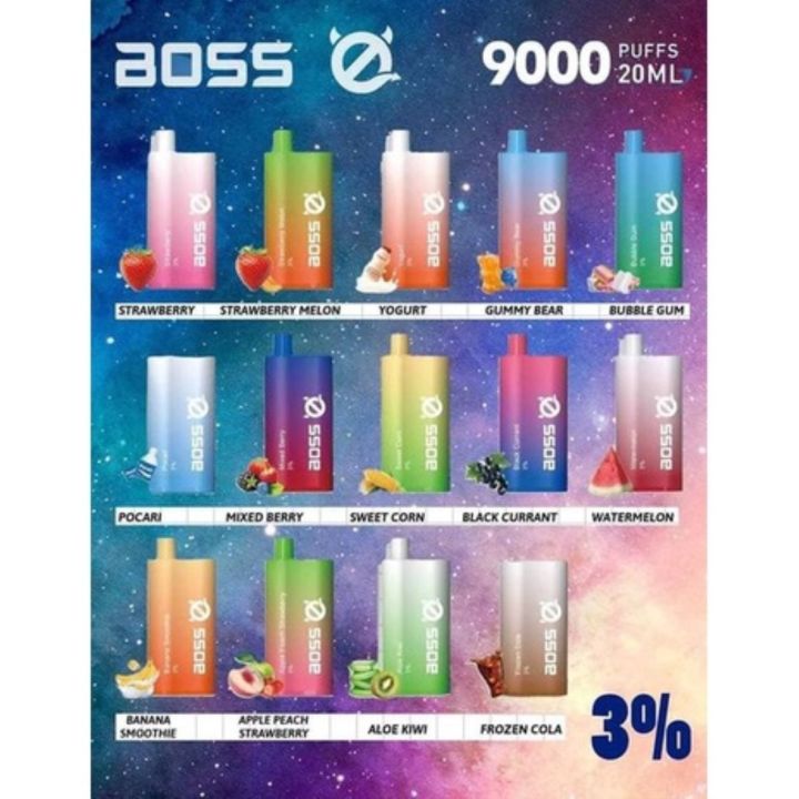 Boss 9000 Puffs 9k Dispo Disposable 3 20ml | Lazada PH