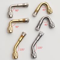 【YF】 1PC Motorcycle 45 90 135 Degree Angle Bent Brass Air Tyre Valve Stem With Extension Adapter For Truck Car Electric Bicycles Bike