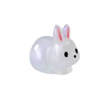 Mini luminous cute little rabbit handmade DIY micro-landscape gardening decoration cute rabbit resin luminous small ornament