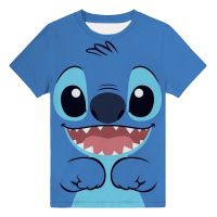 Blue Stitch Turo Planet 3D Print Boys T-shirt Cute Little Blue Alien Monster Girls Baby Tops