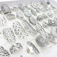 Wholesale 20pcs Womens Rings Cincin Silver Plated Caved Flowers Beautiful Party Gifts Fashion Jewelry barang kemas