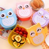 ▥▤☽ Cute Cartoon Owl Lunch Box Food Container Storage Box Portable Kids Student Lunch Box Bento Box Container With Compartments Case