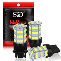 2Pcs W21 T205W 7443 7440 T25 3157 Led P277W LED 54SMD 2835ไฟเลี้ยวไฟเบรค12V สีขาวสีแดงสีเหลือง