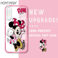 Hontinga Casing สำหรับ Samsung Galaxy A53 5G A52S A52 5G A51 A50S A50 A42 5G กรณีใสกรณี Mickey Minnie Mouse ซิลิโคนฝาครอบกล้องป้องกันกรณียางกลับฝาครอบโทรศัพท์ Softcase สำหรับเด็กผู้หญิง