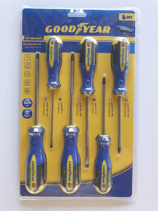 GOODYEAR Screwdriver Set, 6 Piece (GYSDK8004) Lazada PH