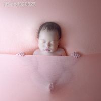 ☍☼ 80x180cm Ruffle Stretch Fabric Wrap Baby Pink Posing Swaddle Blanket Newborn Knit Photography Props