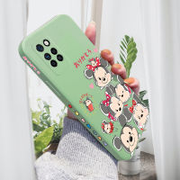 Case4you สำหรับ Infinix Note 10 Pro Note 10 Pro Note 10 Pro NFC การ์ตูนดีไซน์น่ารักรูปแบบขอบซิลิโคนแบบเต็มกรอบป้องกันเคสกล้อง