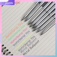 YESMILE 1PC ทนทาน เรียบ ลายเซ็น มินิ ของขวัญ ปากกาน้ำ อุปกรณ์เครื่องเขียน ปากกาลูกลื่นโลหะ เครื่องเขียน