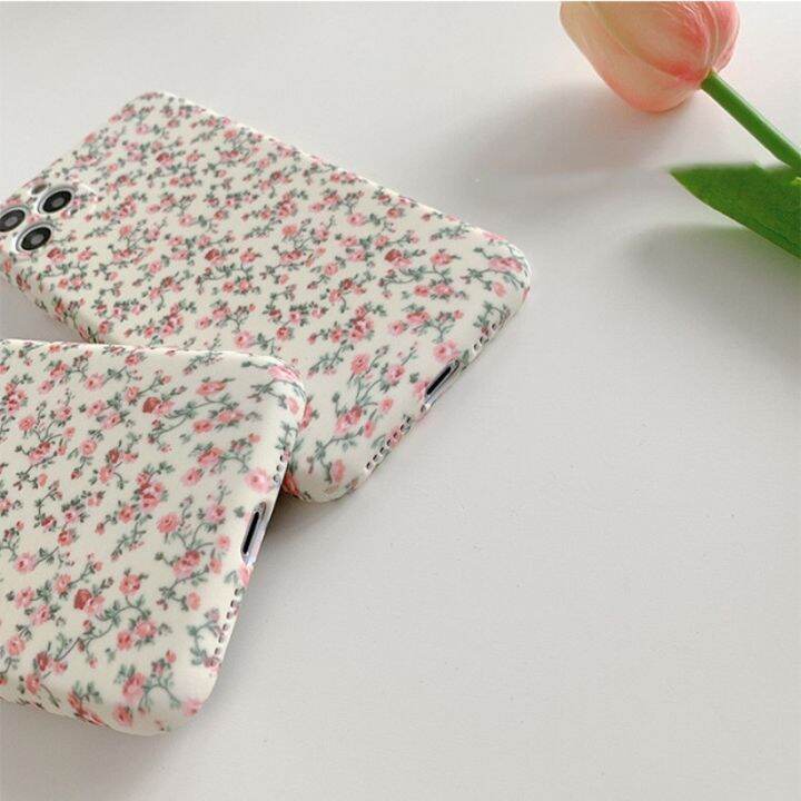 cc-korea-floral-for-iphone-14-13-12-x-xsmax-xr-7-soft-pink-matte-back-cover