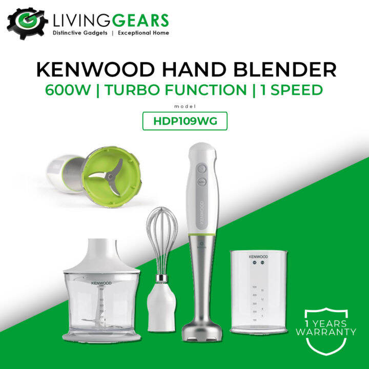 Kenwood Hand Blender Mixer 600w With Turbo (hdp109wg) 