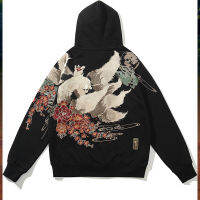 Man Hoodies Zip-Up Harajuku Solid Pocket Hooded Sweatshirts ฤดูใบไม้ร่วงแขนยาวหลวมจีน Jacket