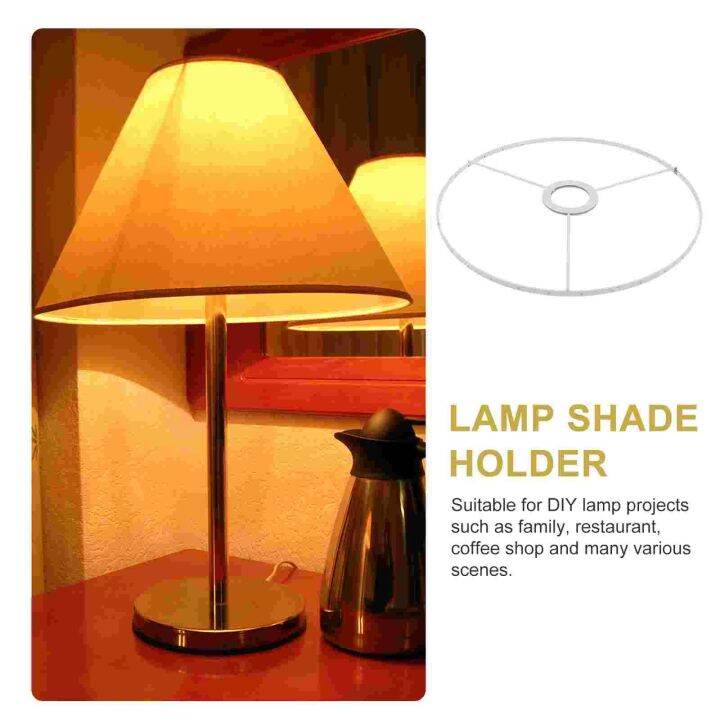 lamp-lampshade-shade-bracket-ring-frame-guard-cage-light-holder-heavy-horn-wire-harp-saddle-drum-round-adapter-base-duty-metal-led-strip-lighting