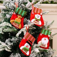 Christmas Stockings Sack Socks With Snowman Santa Elk Bag Year Candy Xmas Decoration Fireplace Bear Hanging New Gifts Xmas J7l5