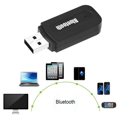 UNI อะแดปเตอร์ USB บลูทูธ2.0ชิ้นตัวรับสัญญาณเพลงสเตอริโอไร้สายแจ็ค AUX 3.5มม. สำหรับพีซีแล็ปท็อปคอมพิวเตอร์ชุดหูฟังลำโพง