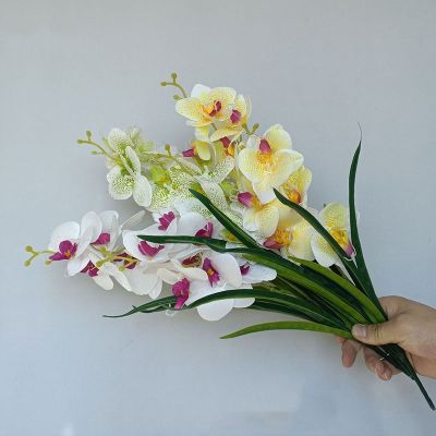 Simulated Phalaenopsis Home Hotel Bedroom Decoration Lily Orchid Wedding Decoration Fake Artificia Flower Vase Arrangement