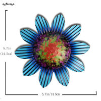 ของประดับดอกไม้โลหะทำด้วยมือเหล็กสีสันสดใสตกแต่งศิลปะบนผนังส่วนบุคคลสำหรับห้องรับแขกห้องนอนบ้านใหม่