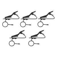 XY-Andoer Ey-j04a 5pcs 6mm 10mm Mic Microphone Lapel Tie Clip Lavalier Replacement Lapels Cable Clip Quality Universal Black