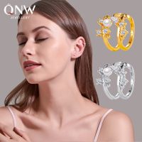 [COD] The new Korean style temperament pearl ear clip simple and versatile zircon personality no hole convenient to earrings