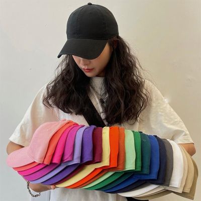 Summer Solid Color Women Baseball Cap Summer Adjustable Unisex Baseball Caps Women Men Sun Hats Black White Hip-hop Hat