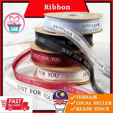 Ready Stock !! Just For You 2.5 cm Colorful Ribbon For Flower Bouquet  Gift Florist Party Wedding 45meters