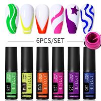 【YP】 6PCs/Set Gel Vernis Semi Permanent UV Painting Manicure Brushed Glue