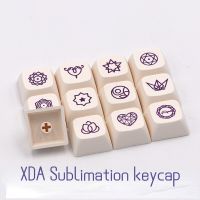 12 Keys/set Milk Purple PG Keycaps Sublimation Pbt Keycaps Personalized Custom Made Gaming Mechanical Keyboard MX Keycaps