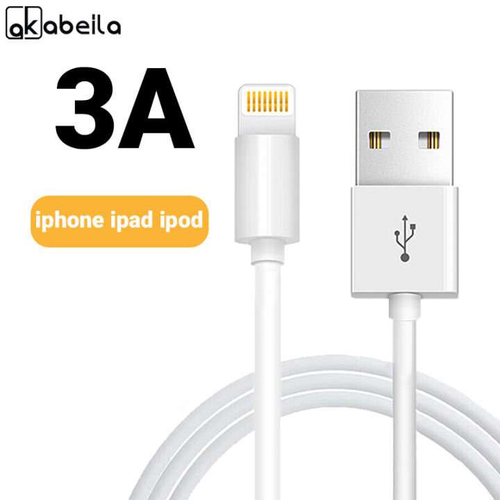 AKABEILA USB Charging Cable for Apple IPhone 12 11 PRO X XS MAX XR 5 5S SE  6 6S 7 8 Plus Ipad Mini Air 2 Charger Line Wire 