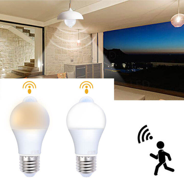 12W E27 LED Motion Sensor Bulb Lamp PIR Sensor Light Auto ON/OFF Night