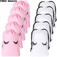 ✴ 20Pcs Reusable Eyelash Extension Cosmetic Bag Plastic Drawstring Lashes Supplies Lipstick Travel Pouch Beauty Salon Makeup Tools