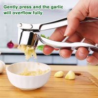 Kitchen Garlic Press Manual Garlic Masher Stainless Steel Garlic Press Chopping Garlic Tool Vegetable Home Gadget Accessories Graters  Peelers Slicers