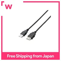 ELECOM RoHS compliant &amp; eco-friendly package Eco USB Extension Cable USB2.0 A male to female type 5m, Black U2C-JE50BK