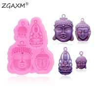 LM 421-DIY Buddha accessories Keychain earrings Silicone Mold Buddha Statue Chocolate Silicone Mold resin Polymer Clay Mold Bread Cake  Cookie Accesso