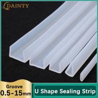 Silicone Rubber U Shape Sealing Strips White Gasket Window Car Door Shower Frameless Glass Edge Weatherstrip Soft Protect Strip Decorative Door Stops