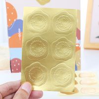 3.5cm Embossed Sticker Seal Label Gift Wrapping Sticker Wedding Birthday Party Decoration Sticker Fire Lacquer Seal Seal Sticker Stickers Labels