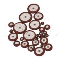 ；。‘【 28Pcs Soprano Saxophone Woodwind Leather Pads Orange