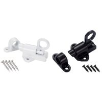 2x Aluminum Alloy Security Automatic Window Gate Lock Spring Bounce Door Bolt Latch  Black &amp; White Door Hardware Locks Metal film resistance