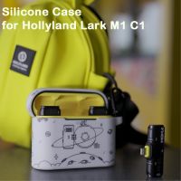 Lark M1 C1 Mic Silicone Protective Case Microphone Accessory for Hollyland Lark M1 DUO Wireless Microphone System White/Black