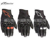 Alpinestars ดาวถุงมือขี่รถจักรยานยนต์ฤดูร้อนหน้าจอสัมผัสผู้ขับขี่รถจักรยานยนต์หนังแกะป้องกันการตกหล่นชายและหญิง