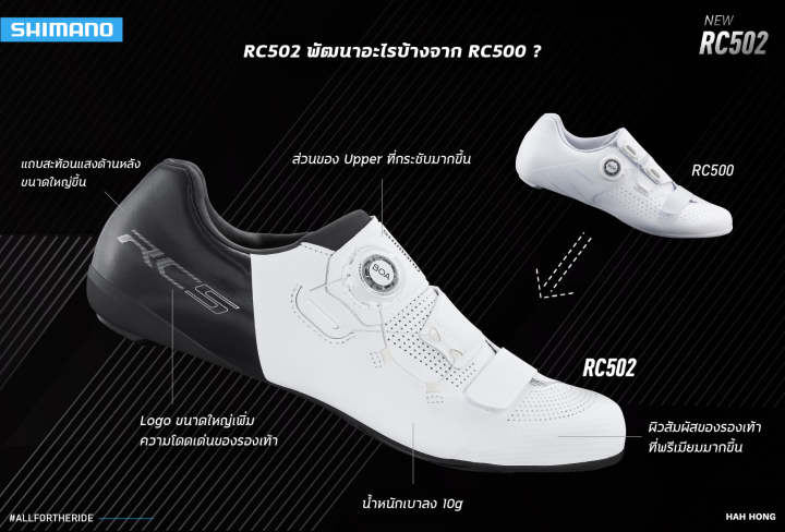 ผ่อน-0-สินค้าใหม่พร้อมผ่อนชำระ-0-รองเท้า-เสือหมอบ-shimano-rc502-ใหม่ล่าสุด-สี-white-blanc