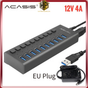 ACASIS HS710 - Bộ Chia 10 Cổng USB 3.0 Nguồn Rời 12V 4A