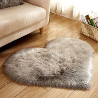 Super Soft Heart Shape Fluffy Carpets Long Plush Area Rug Shaggy Carpets Home Deco Bedroom Living Room White Black Bedside Mats