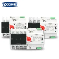 2P 2P 63A 2P 3P 4P Din Rail ATS สำหรับ PV และอินเวอร์เตอร์สวิตช์เลือกถ่ายโอนพลังงานอัตโนมัติแบบคู่ไม่ขาดตอน63A 125A 100A