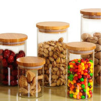 kitchen storage Glass sealed pot kitchen storage tank glass tea can with cover high borosilicate glass jar kitchen canister sets