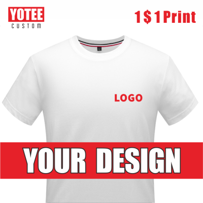 YOTEE2021 summer casual cheap short-sleeved T-shirt cotton round neck LOGO custom men and women T-shirt