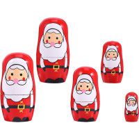 ตุ๊กตาคริสต์มาสรังรัสเซียไม้พรรคซ้อน decorationsclaus ของเล่นตกแต่งบ้านของขวัญงานฝีมือการ์ตูน